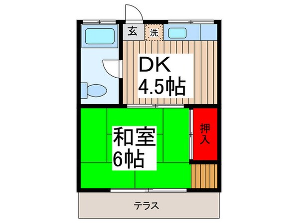 パ－クハイツの物件間取画像